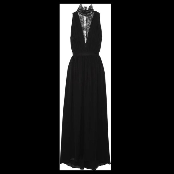 Alice + Olivia Elegant Black Lace Maxi Dress - Picture 5 of 5